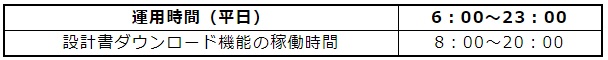 入札情報システムの運用時間の画像