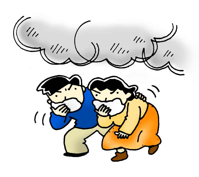 火災から避難する方法の画像